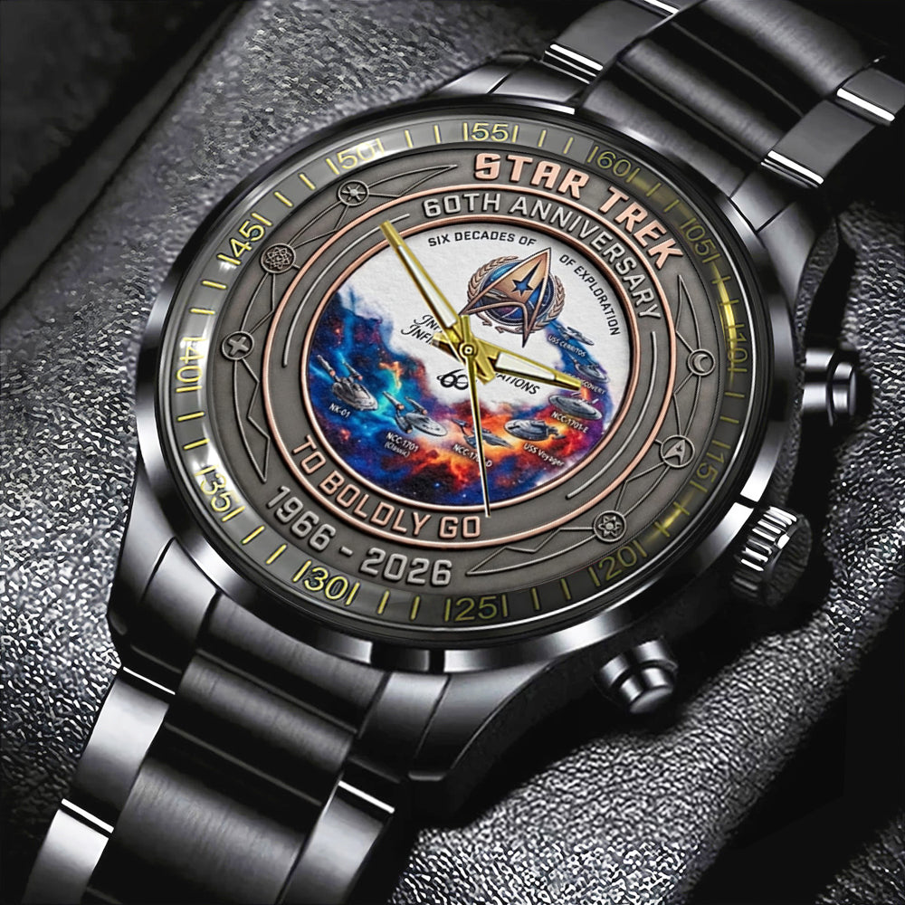 Star Trek 60th Anniversary Black Stainless Steel Watch - MAITM15176