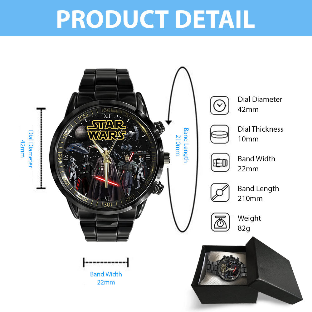 Star Wars Black Stainless Steel Watch - GNE 453