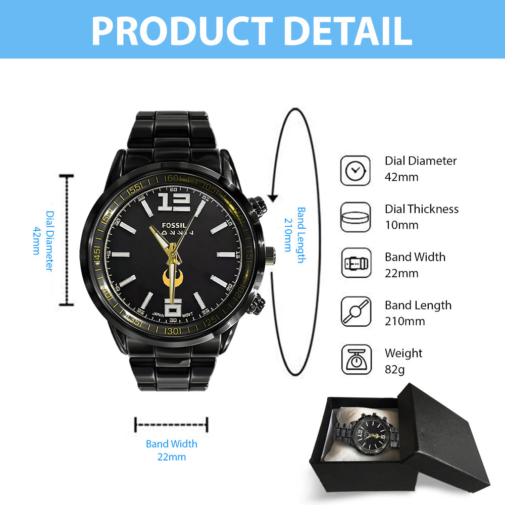 Star Wars Black Stainless Steel Watch - GNE5704