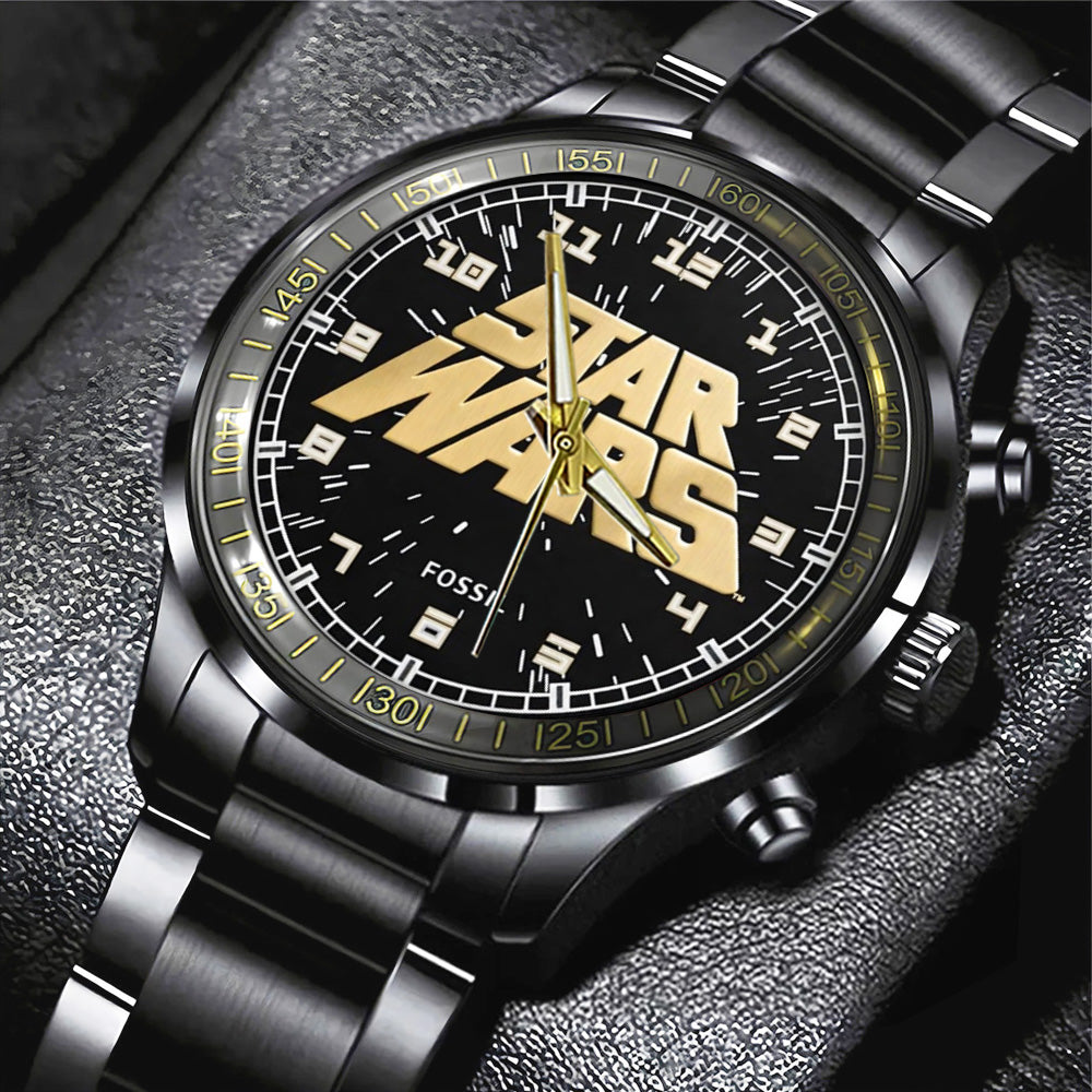 Star Wars Black Stainless Steel Watch - GNE5712