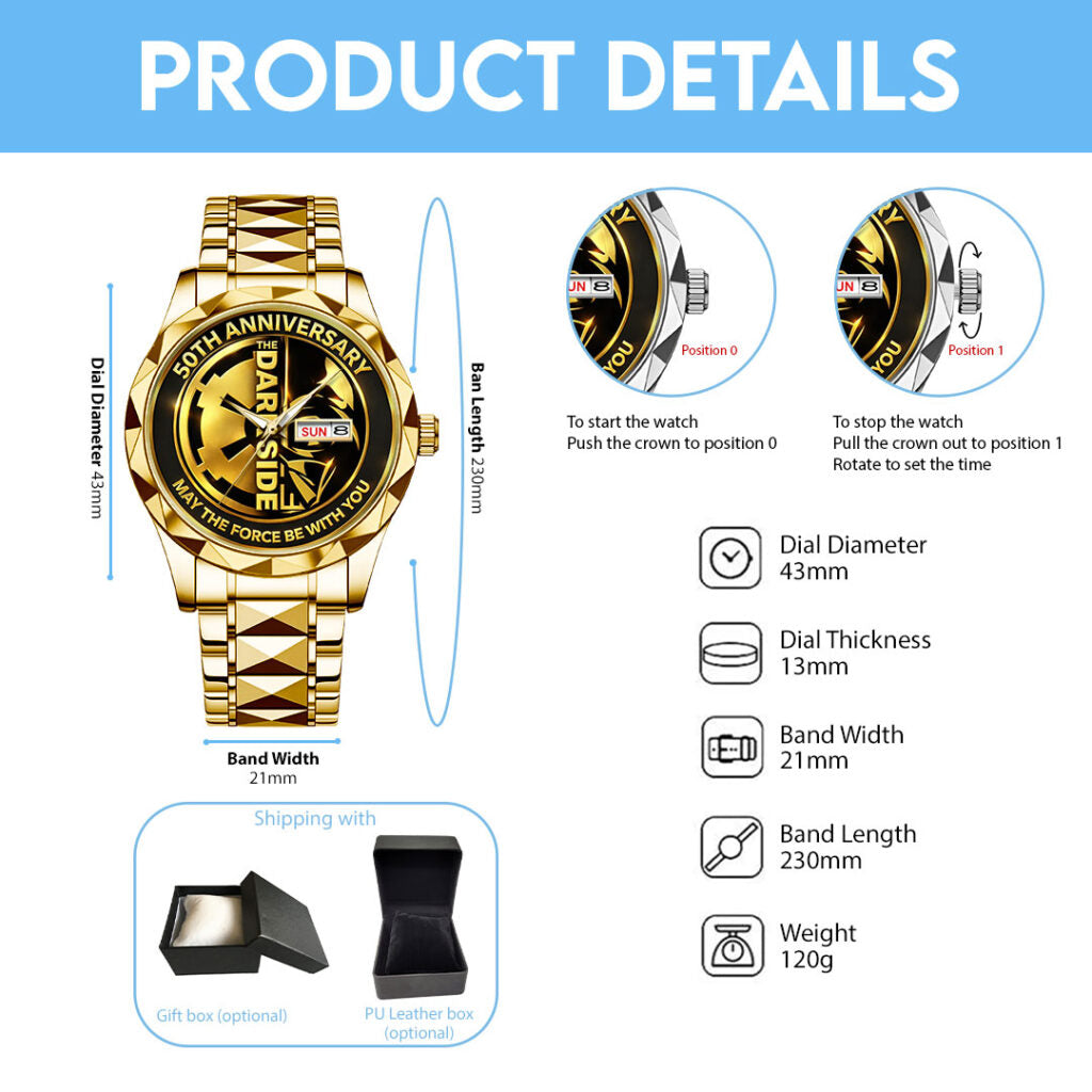 Star Wars 50th Anniversary Alloy Luxury Quartz Watch - TMTHU2693
