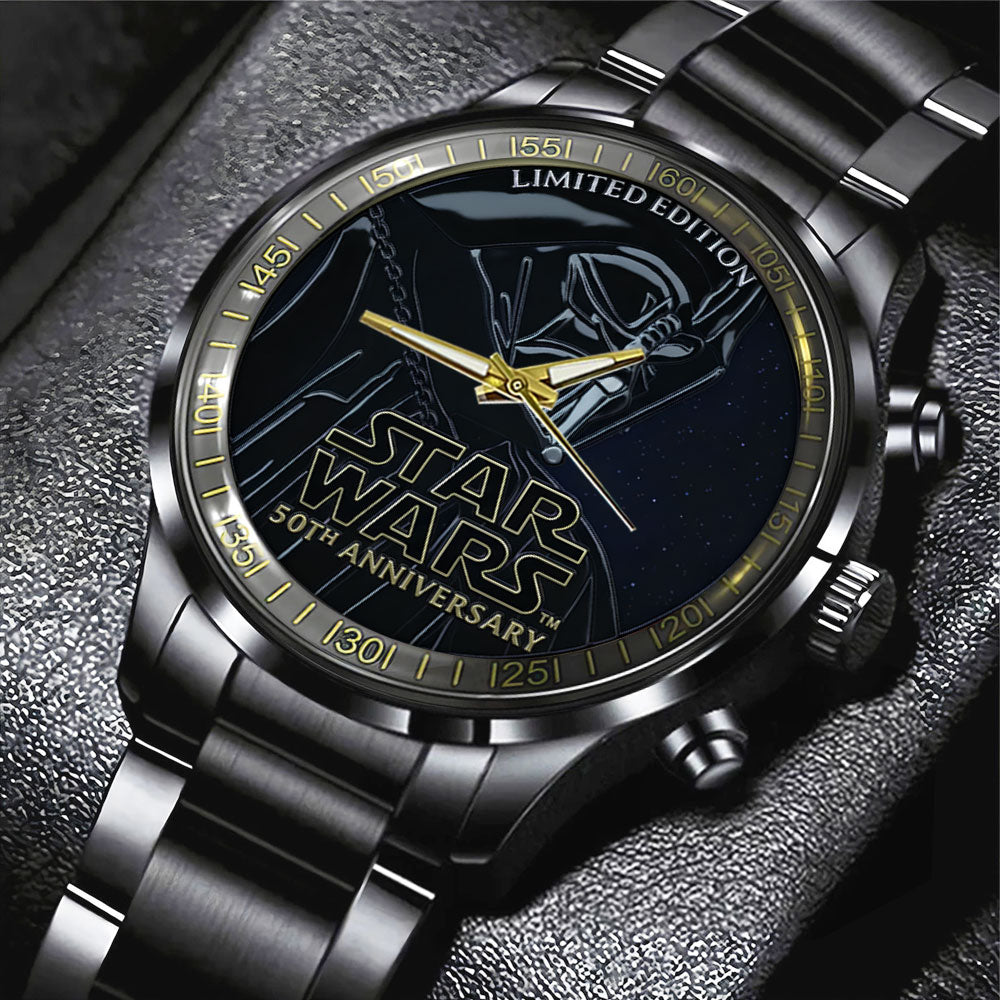 Star Wars 50th Anniversary Black Stainless Steel Watch - TMTHU3008