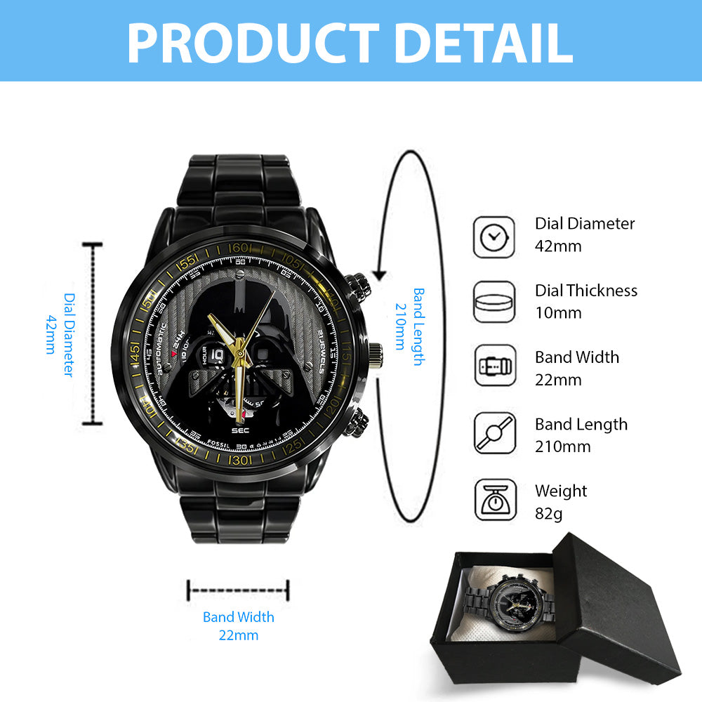 Star Wars x Darth Vader Black Stainless Steel Watch - GNE5708