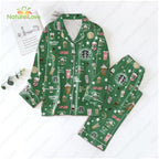 Starbuck Pajamas Set Christmas Gift for Coffee Lover