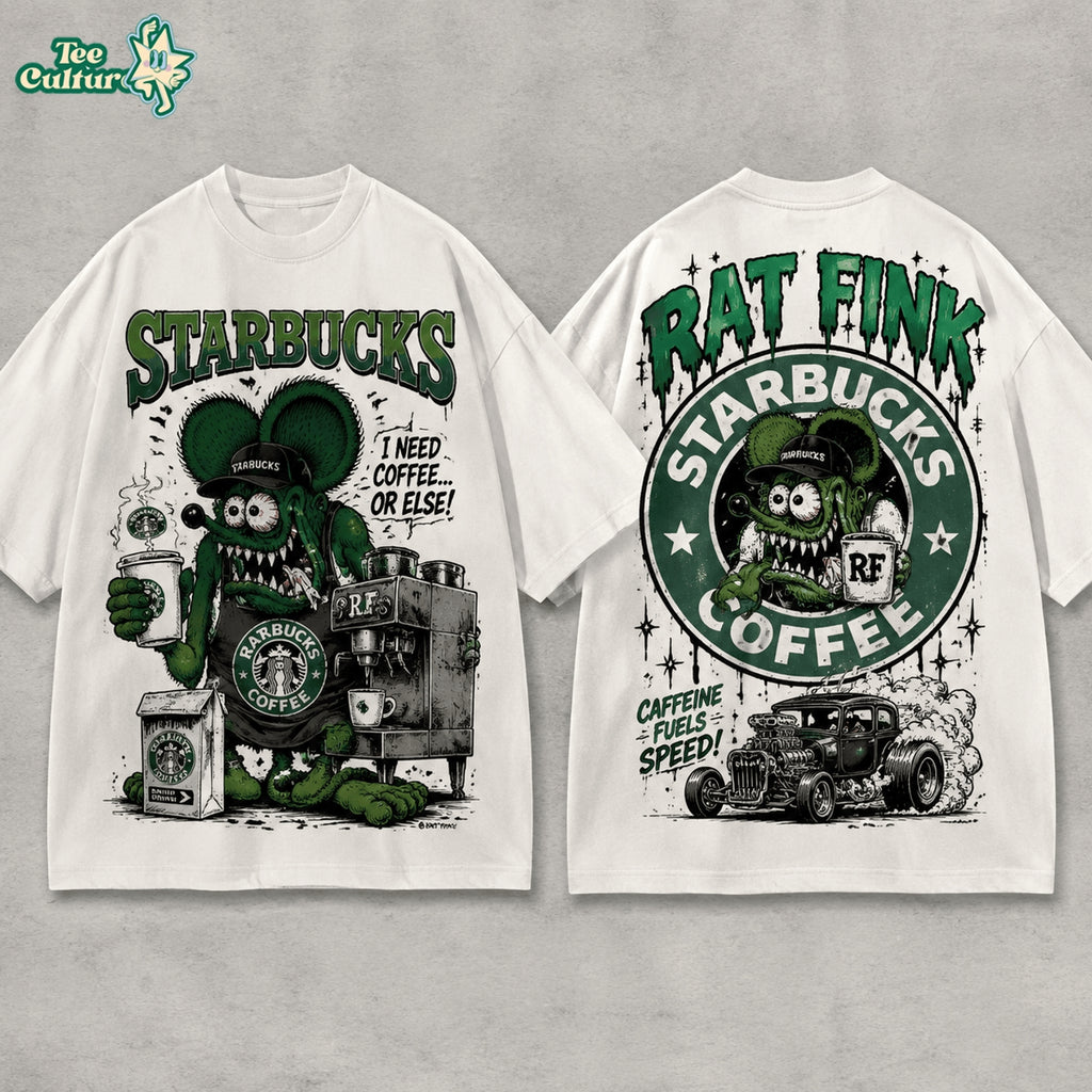Starbucks x Rat Fink Hot Rod Coffee Lovers T-Shirt