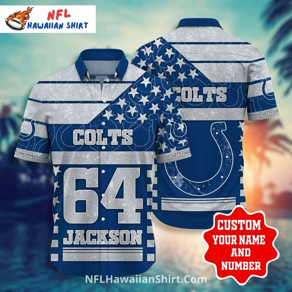 Stars and Stripes Custom Indianapolis Colts Hawaiian Shirt