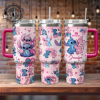 Stitch And Angel Custom Stanley Cup Tumbler Gift For Valentine