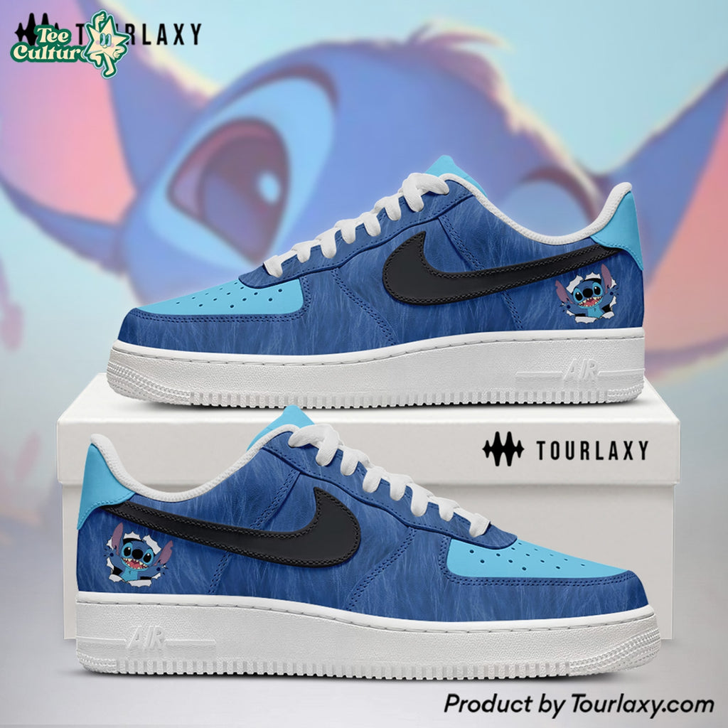 Stitch Blue V1 AF1 Shoes Custom Anime Sneaker