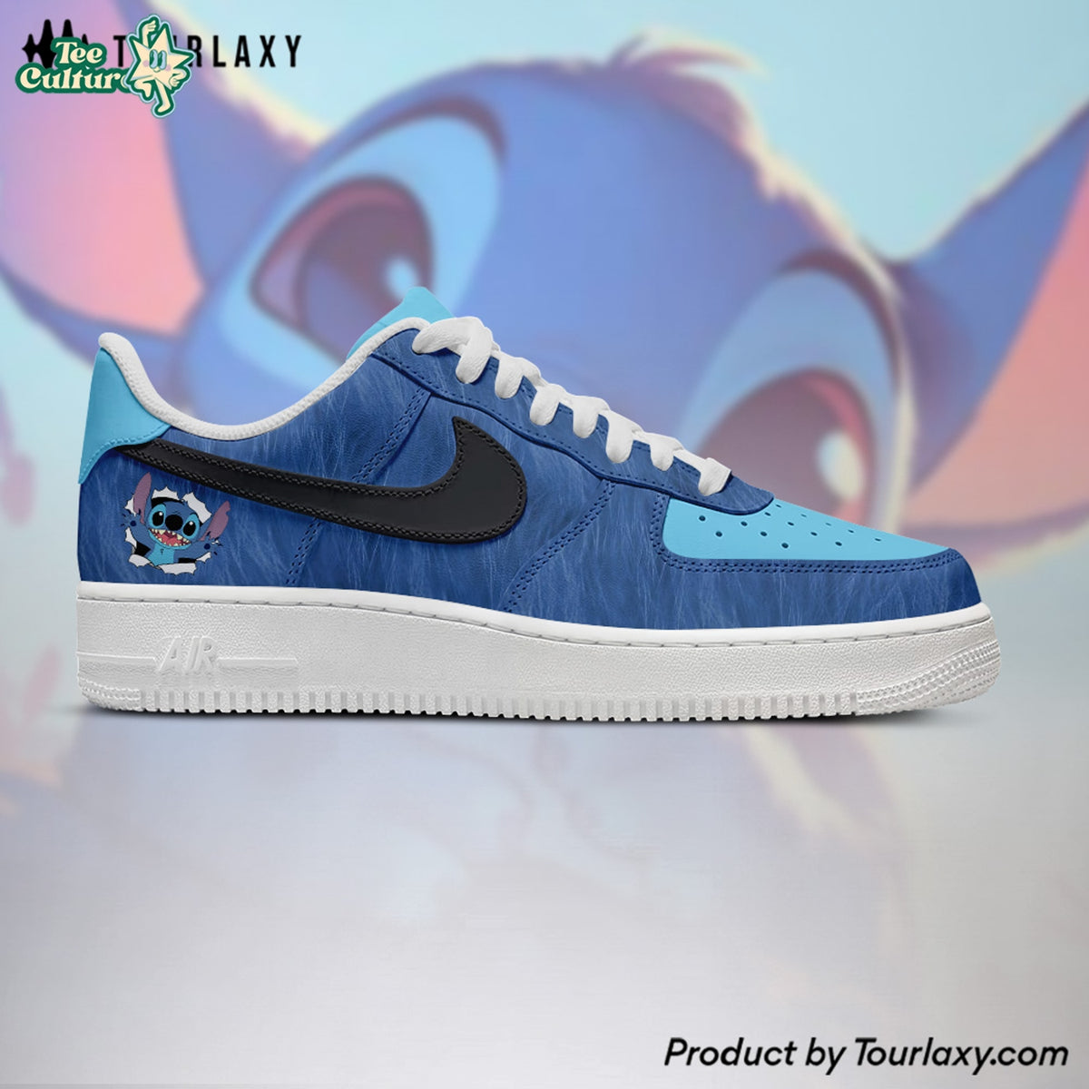 Stitch Blue V1 AF1 Shoes Custom Anime Sneaker