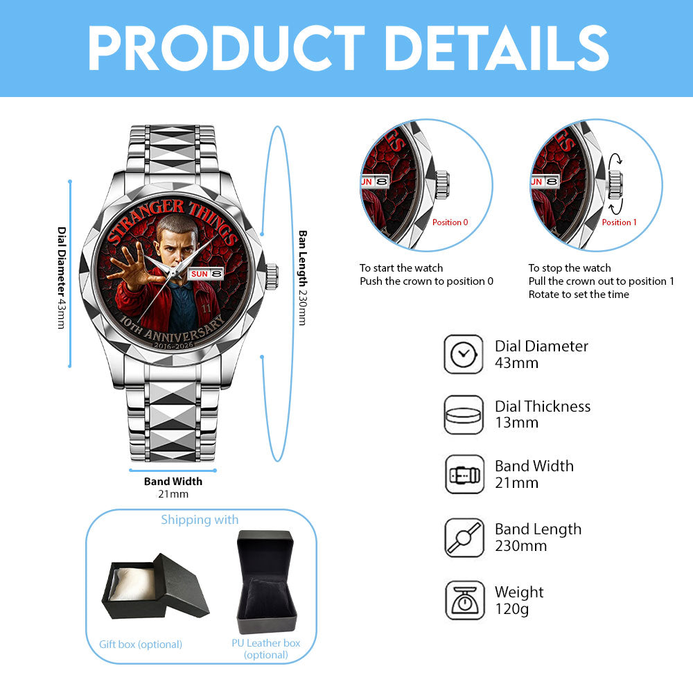 Stranger Things 10Th Anniversary Alloy Luxury Quartz Watch - MAITM13903