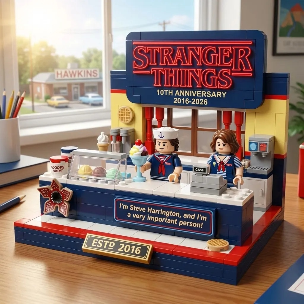 Stranger Things 2016-2026 10th Anniversary Building Blocks