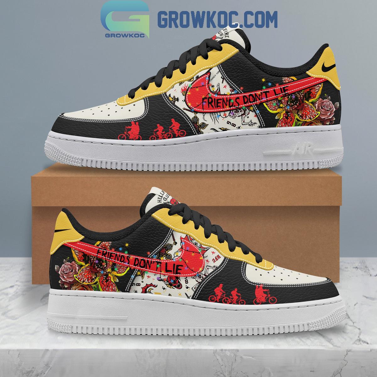 Stranger Things Friends Don’t Lie With Fear Air Force 1 Shoes