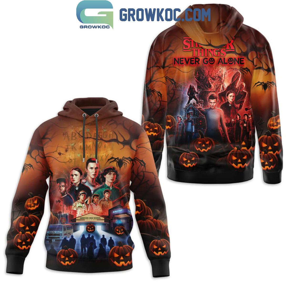 Stranger Things Halloween Never Go Alone Hoodie T-Shirt