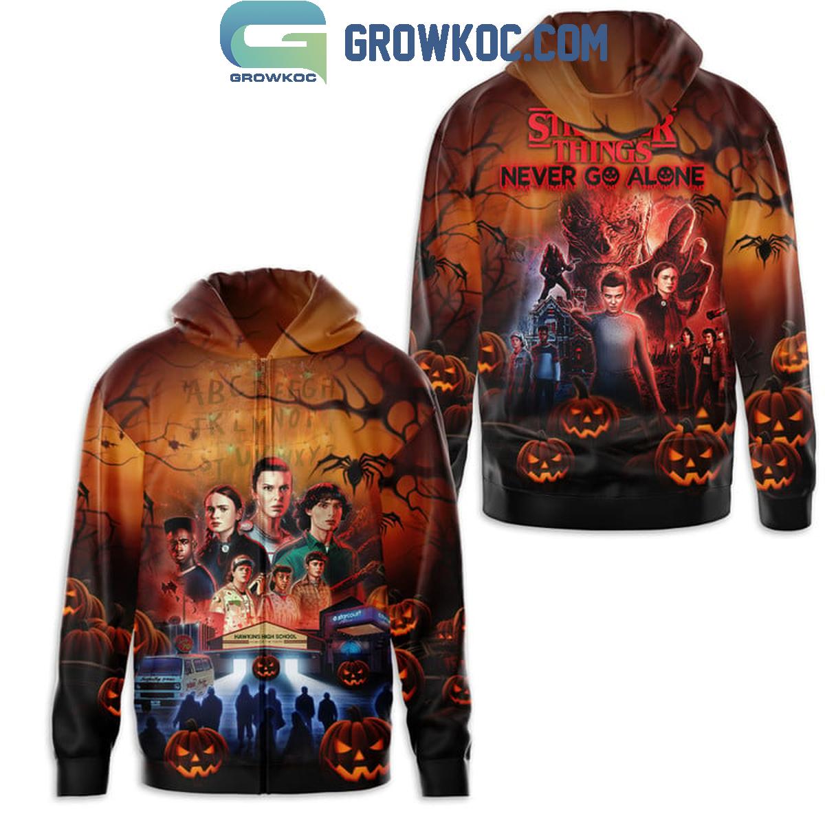 Stranger Things Halloween Never Go Alone Hoodie T-Shirt