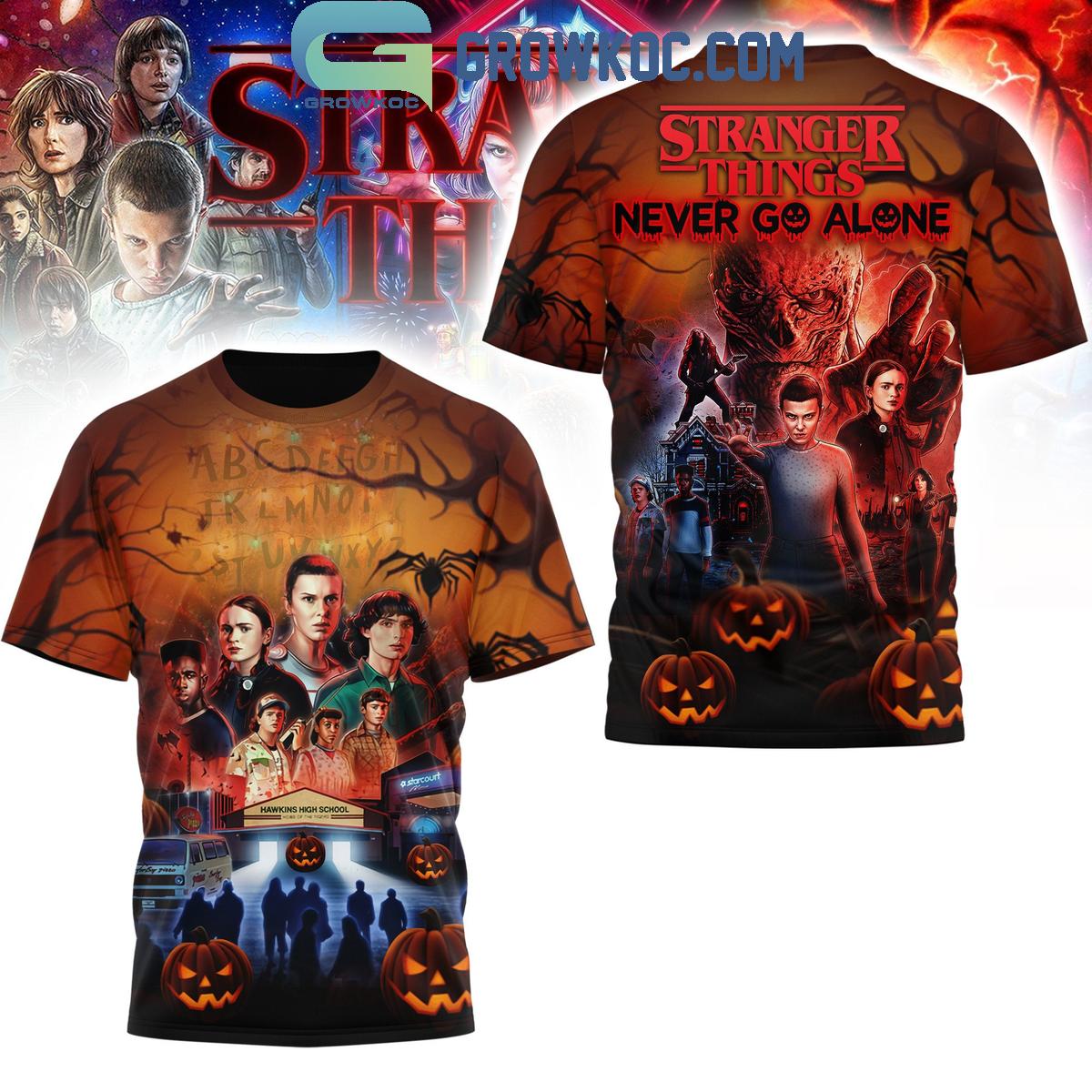 Stranger Things Halloween Never Go Alone Hoodie T-Shirt