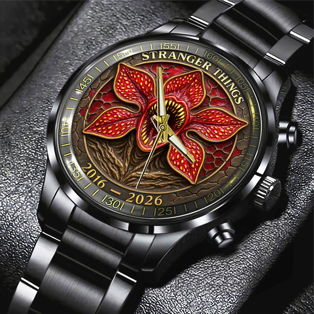 Stranger Things 10th Anniversary 2026 Black Stainless Steel Watch - TANTN19294