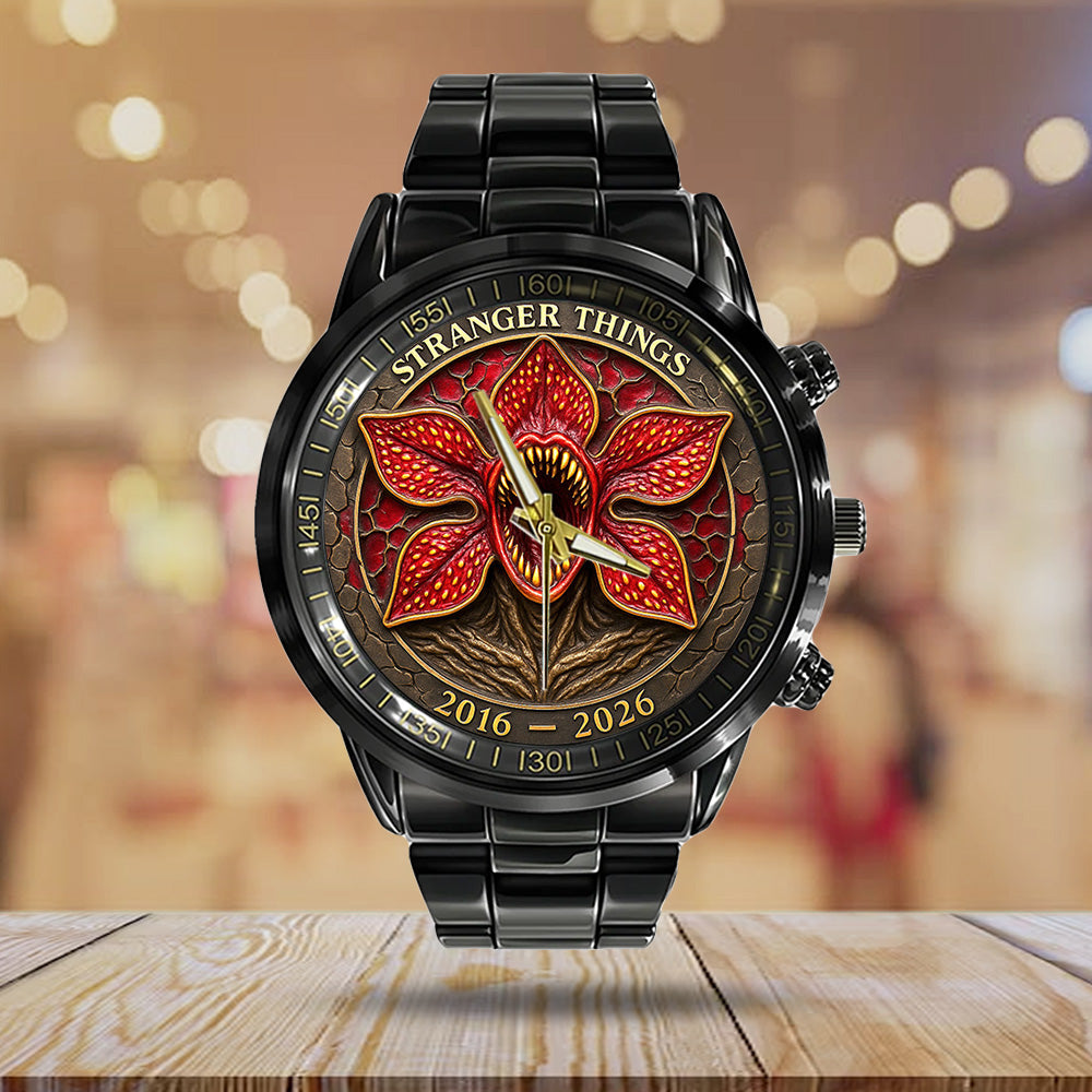 Stranger Things 10th Anniversary 2026 Black Stainless Steel Watch - TANTN19294