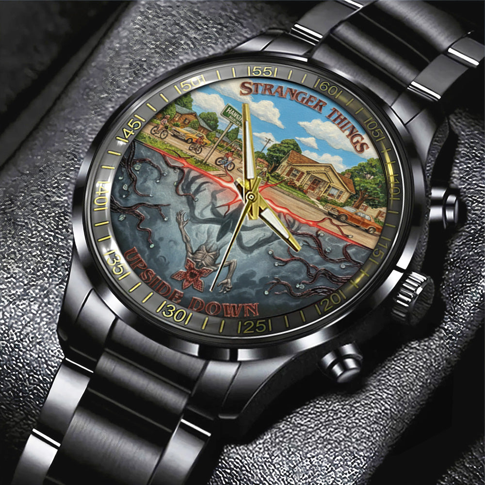 Stranger Things Black Stainless Steel Watch - TANTN20012