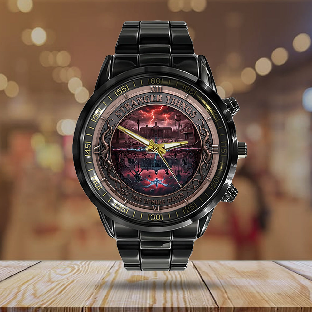 Stranger Things Black Stainless Steel Watch - MAITM14309