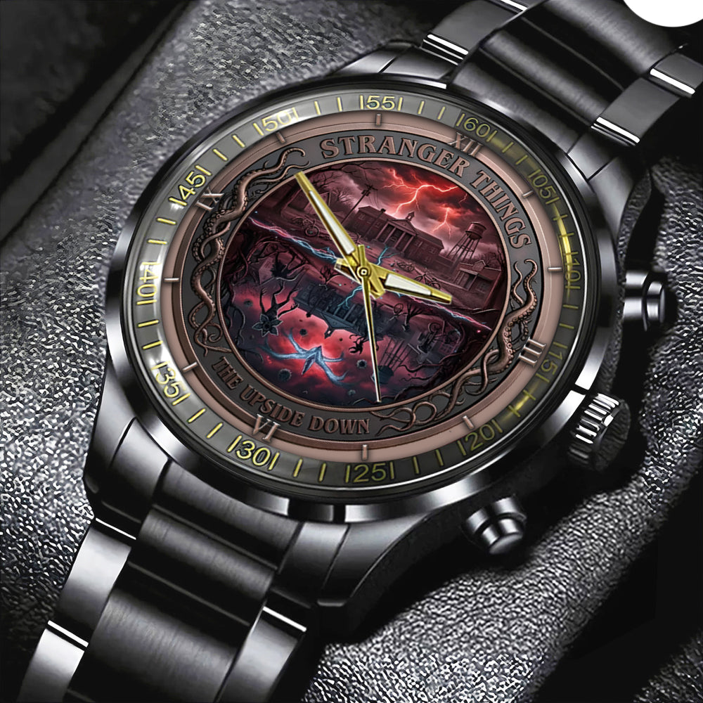 Stranger Things Black Stainless Steel Watch - MAITM14309