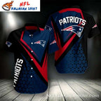 Strategic Play Patriots Hawaiian Shirt – Navy And Red Geometric Strategy Design