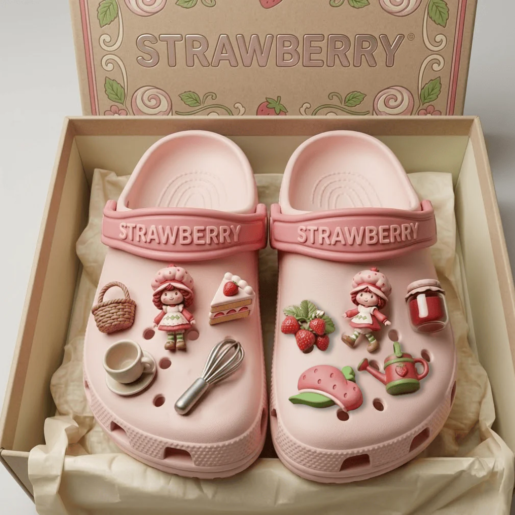 Strawberry Crocs with Charms