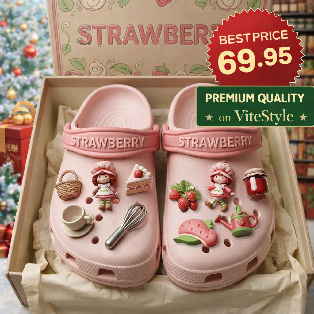 Strawberry Crocs with Charms