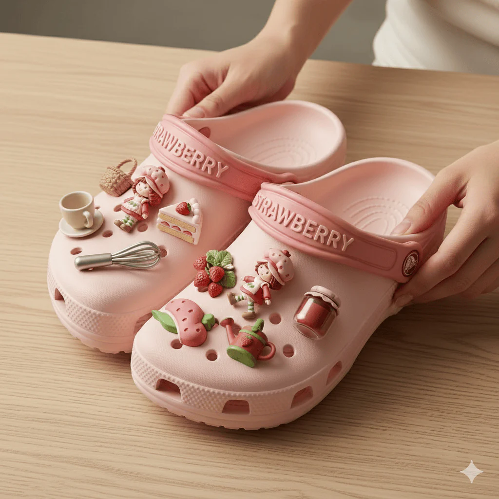 Strawberry Crocs with Charms