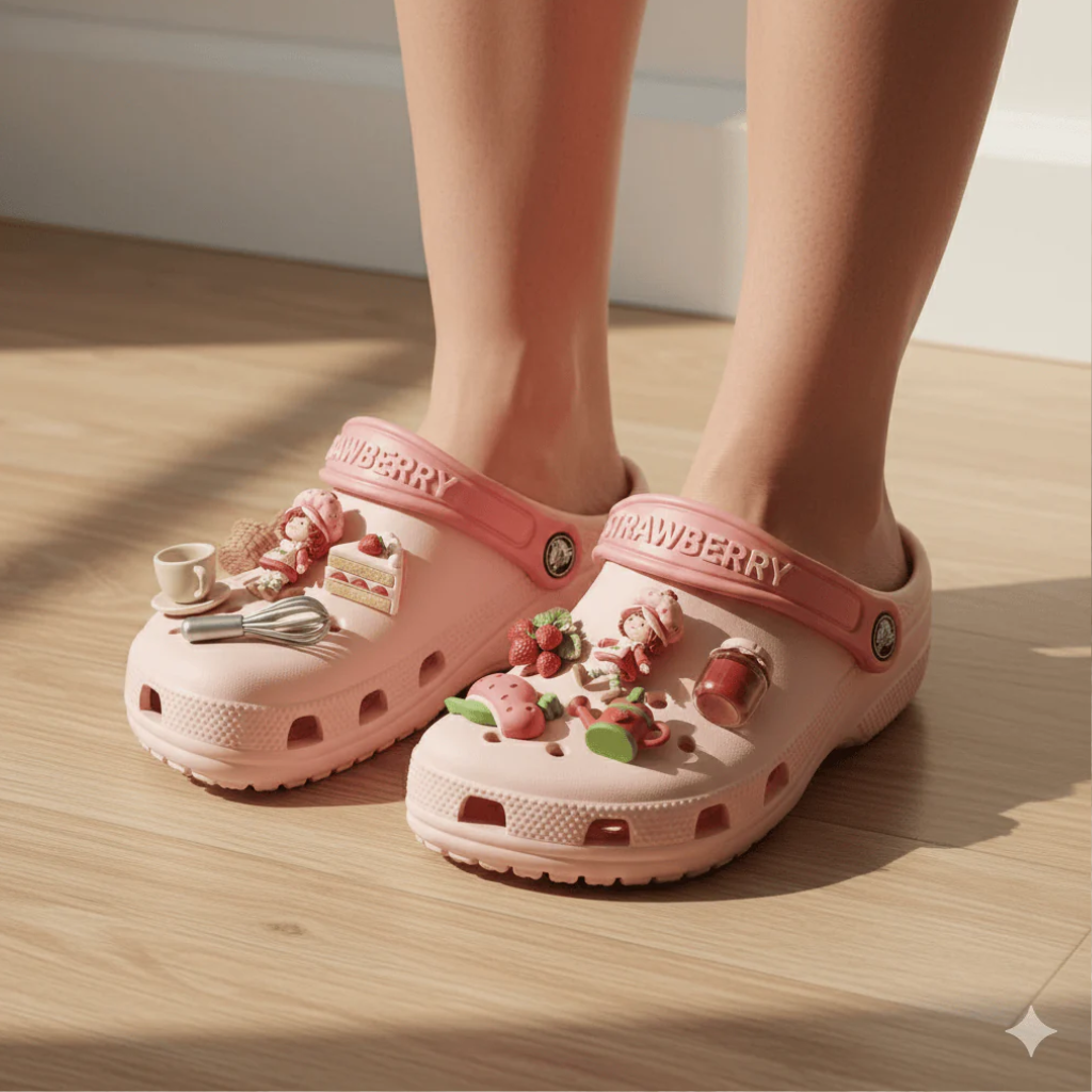 Strawberry Crocs with Charms