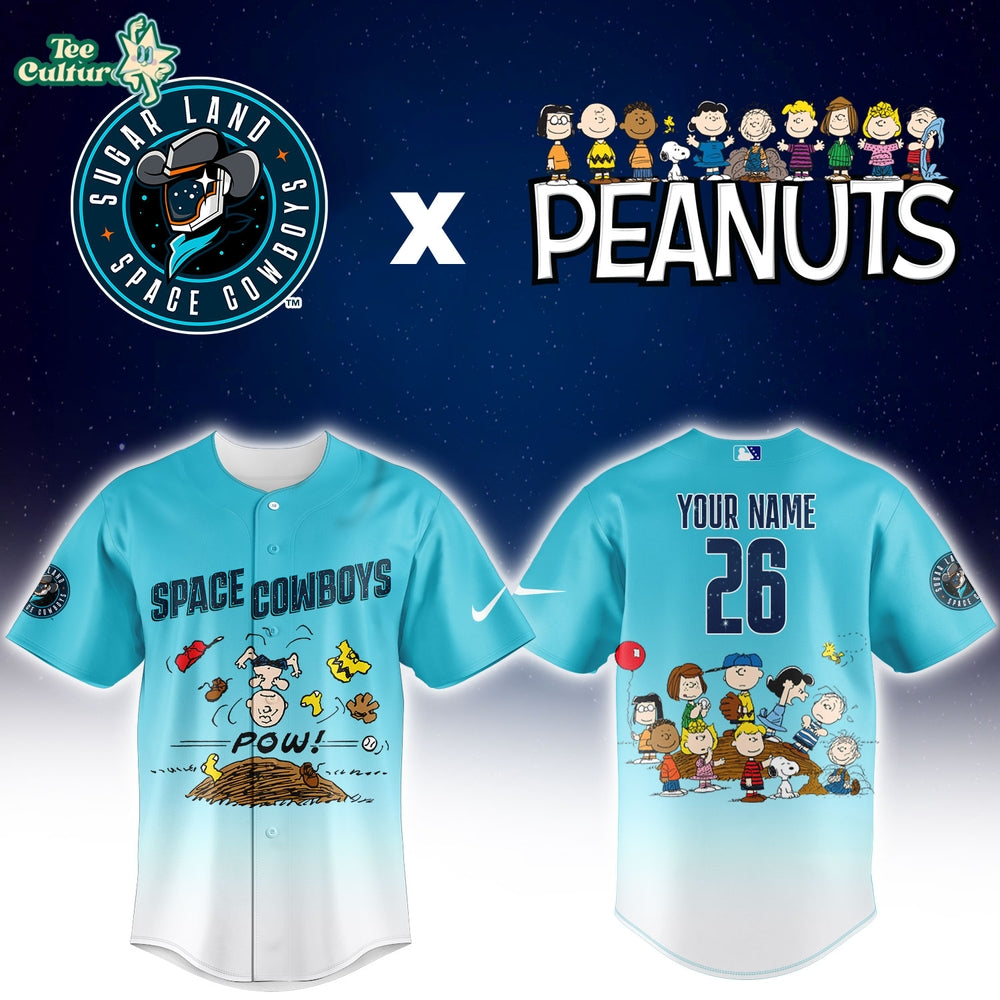Sugar Land Space Cowboys Peanuts Theme Night Collector Jersey