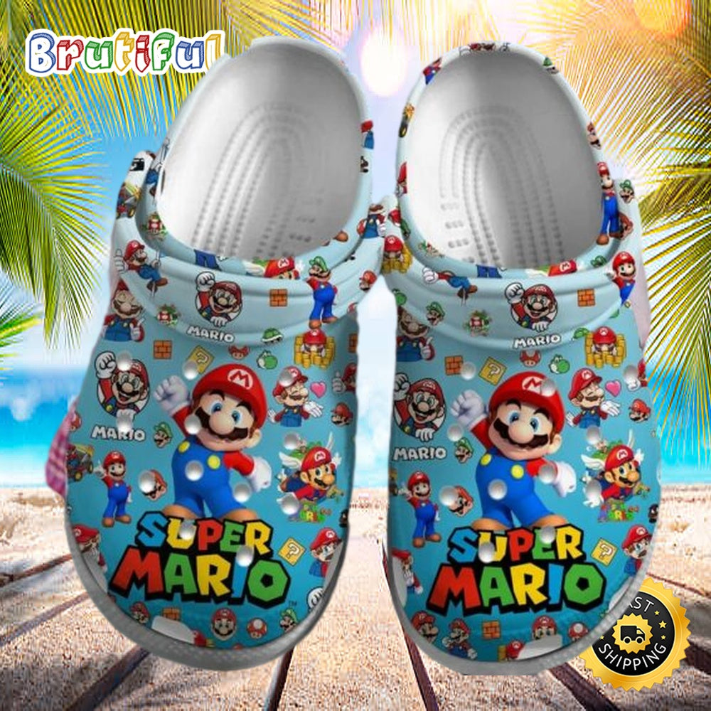 Super Mario Game Clogs Shoes Comfortable For Men Women and Kids