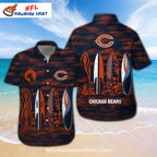 Surfboard Design Chicago Bears Hawaiian Shirt For Beach Lovers