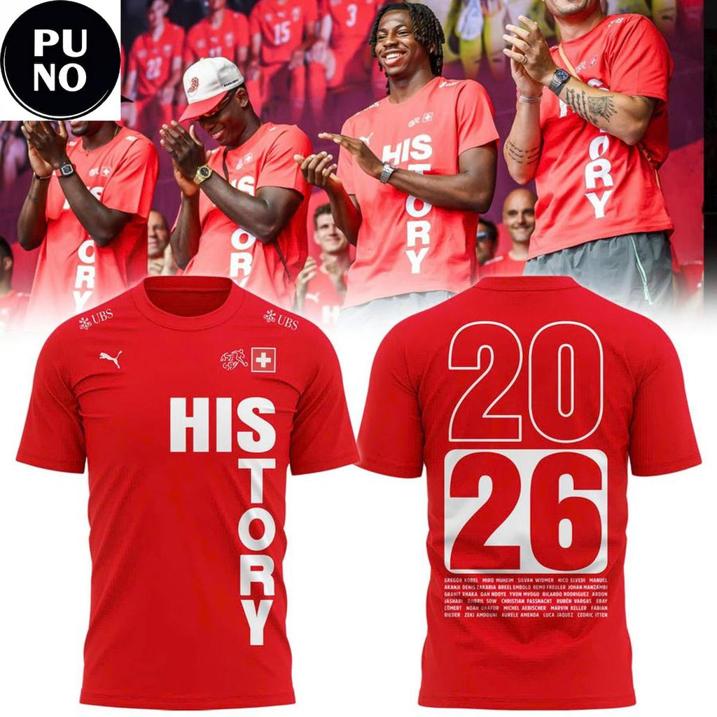 Switzerland National Soccer 2026 History T-Shirt