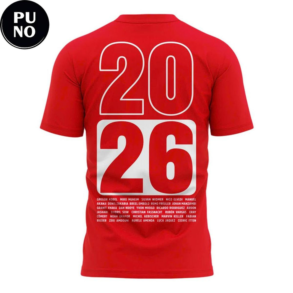 Switzerland National Soccer 2026 History T-Shirt