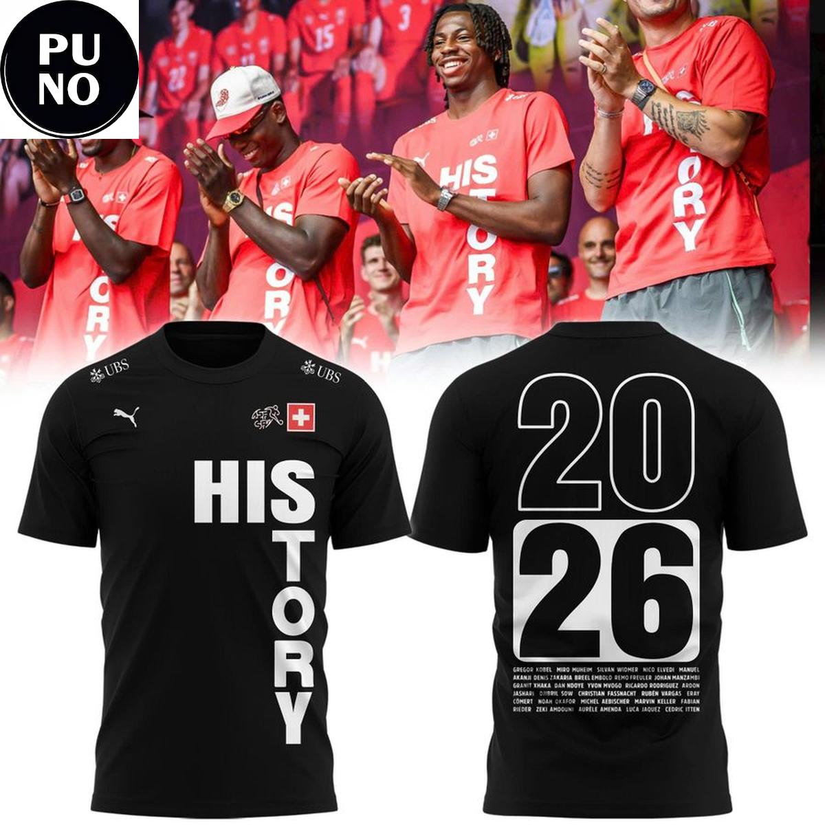 Switzerland National Soccer 2026 History T-Shirt