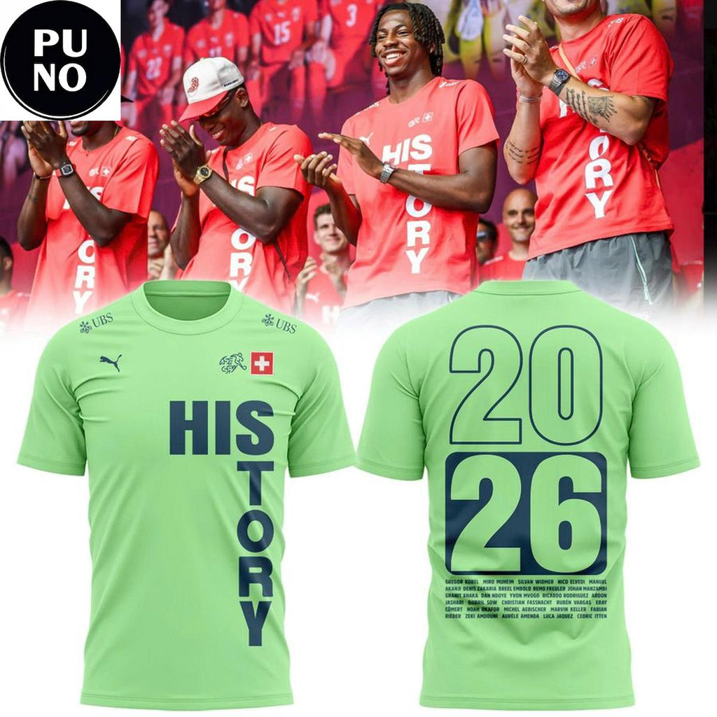 Switzerland National Soccer 2026 History T-Shirt