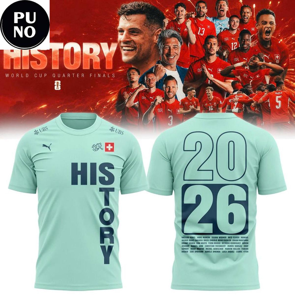 Switzerland National Soccer 2026 History T-Shirt