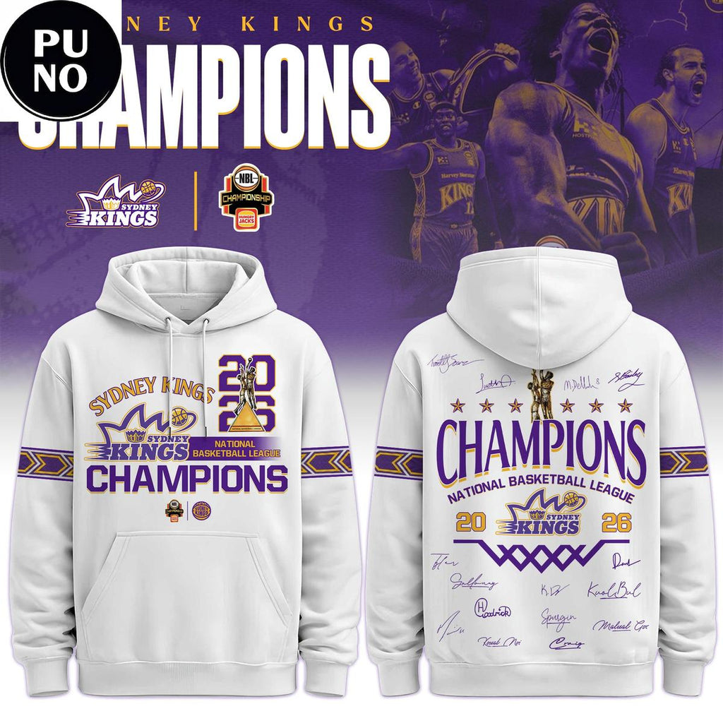 Sydney Kings Champions NBL 2026 Signed Hoodie
