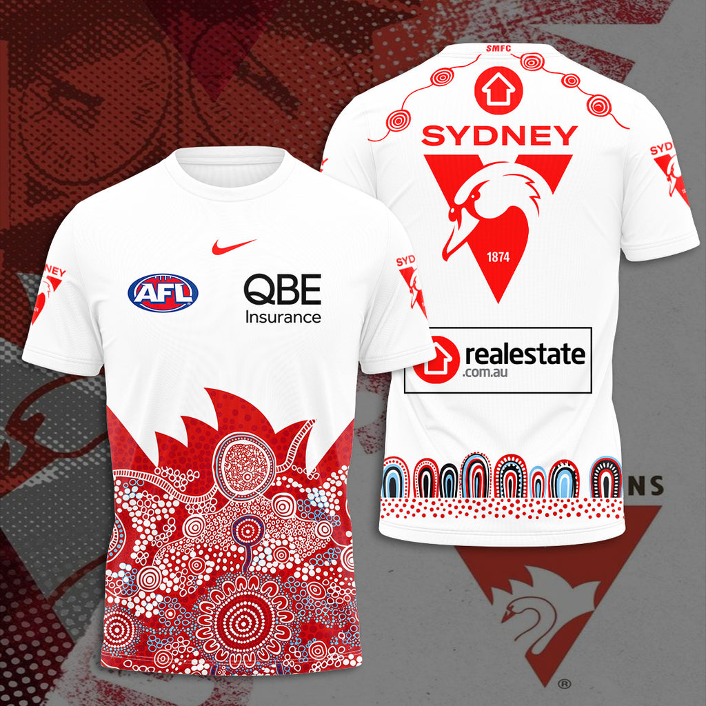 Sydney Swans FC 2026 Indigenous Guernsey 3D Apparel – TANTN24940