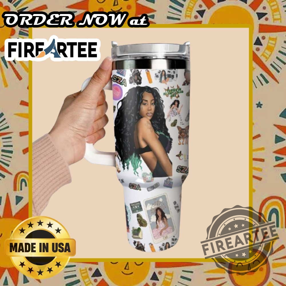Sza Customizable Tumbler Sos Deluxe Design With Sza Artwork And Stickers