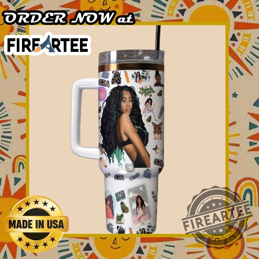 Sza Customizable Tumbler Sos Deluxe Design With Sza Artwork And Stickers