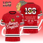 Chicago Blackhawks 100th Anniversary 2026 3D Apparel – GNE4344
