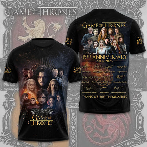 Game of Thrones 15th Anniversary 3D Apparel – TMTHU6632