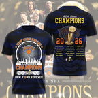 New York Knicks NBA Finals Champions 2026 3D Apparel – TMTHU6928