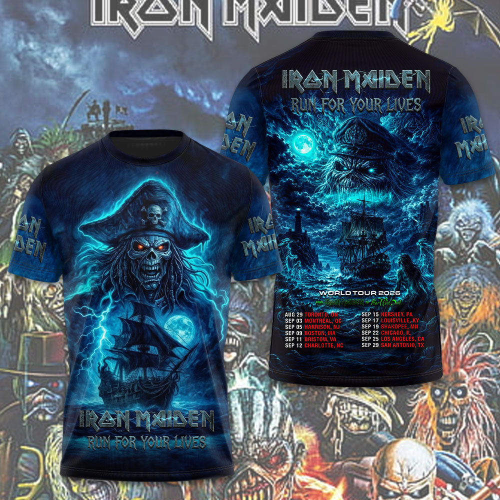 Iron Maiden 2026 World Tour 3D Apparel – TMTHU7705