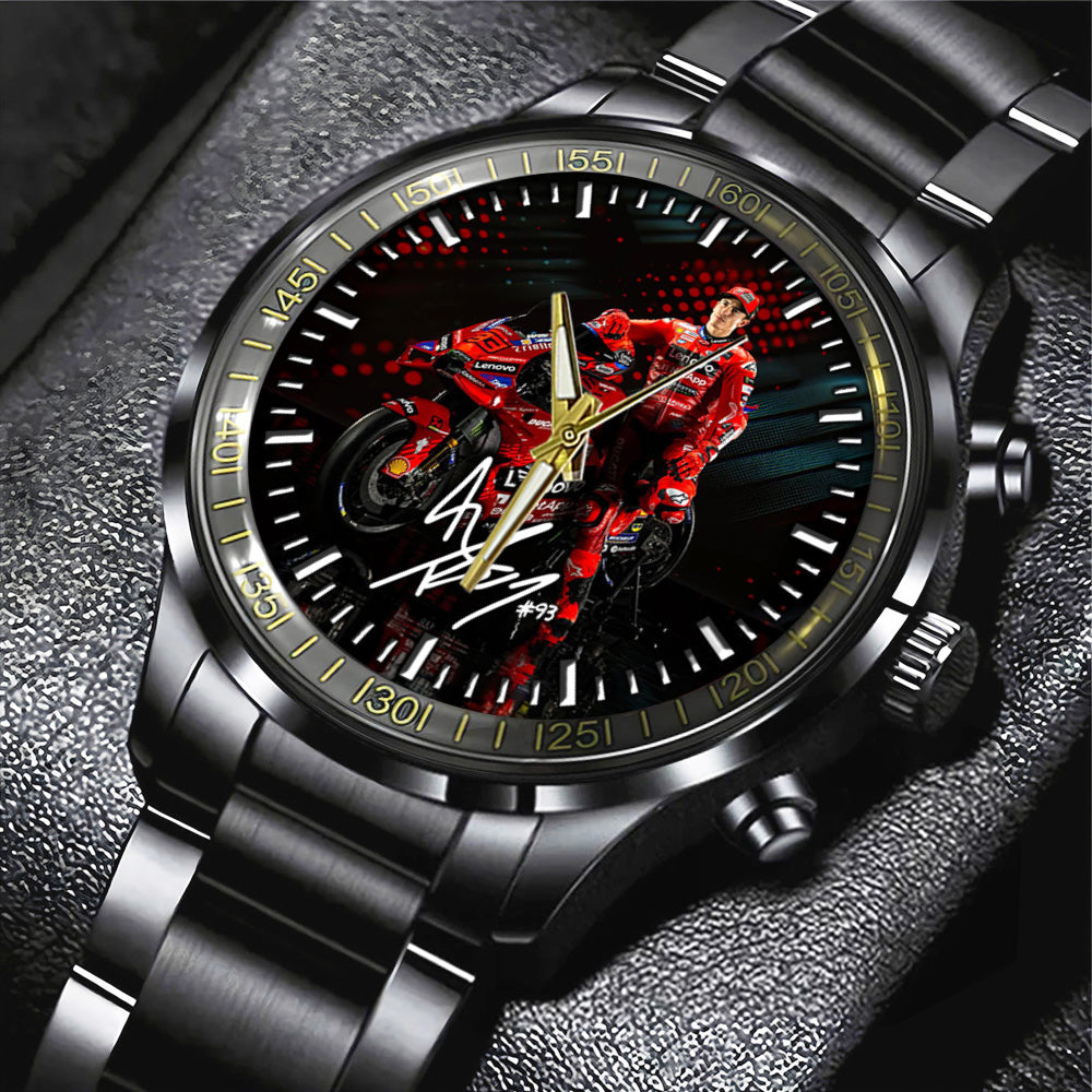 Ducati Lenovo Team x Marc Márquez Black Stainless Steel Watch - TANTN 11763