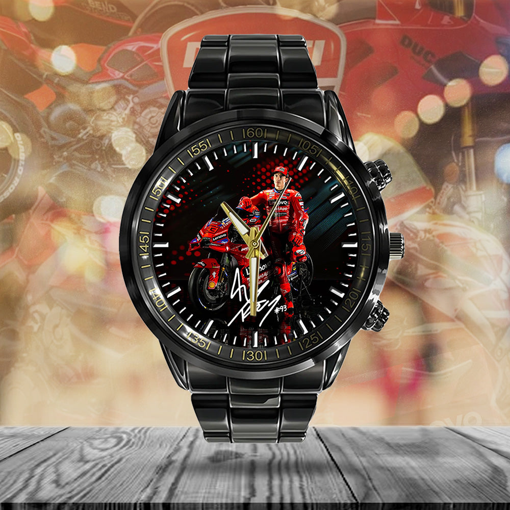 Ducati Lenovo Team x Marc Márquez Black Stainless Steel Watch - TANTN 11763