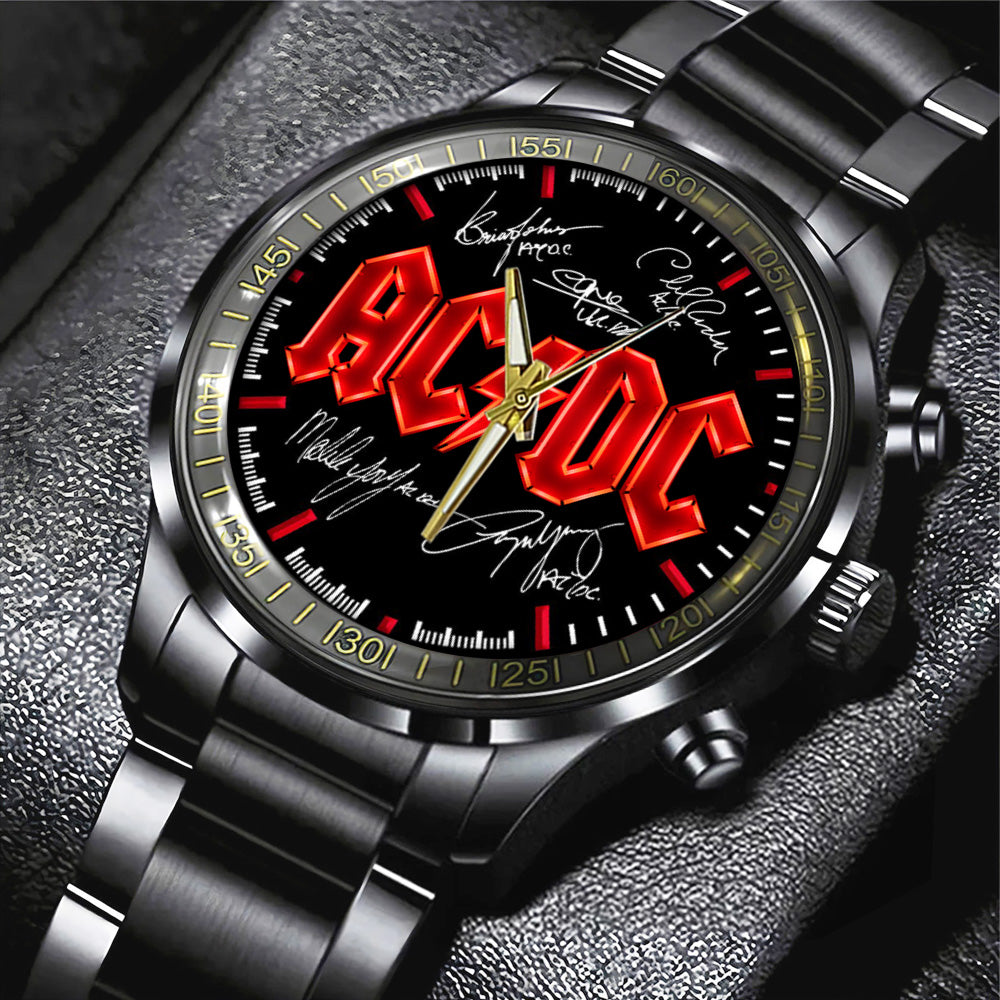 AC/DC Black Stainless Steel Watch - TANTN 12052
