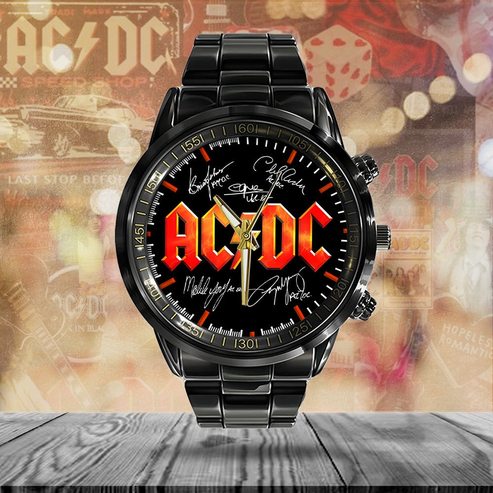 AC/DC Black Stainless Steel Watch - TANTN 12204
