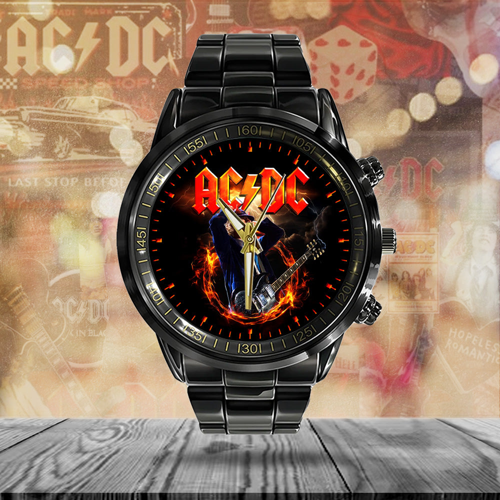 AC/DC Black Stainless Steel Watch - TANTN 12282